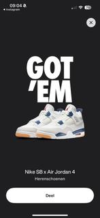 Nike SB x Air Jordan 4 ‘Navy’ - EU47.5, Ophalen, Blauw, Nieuw, Sneakers of Gympen