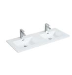 Wastafel nieuw met 2 kraangaten, Ophalen of Verzenden, Nieuw, Wastafel