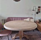 ovale blank eiken eettafel, Huis en Inrichting, Tafels | Eettafels, Ophalen, Gebruikt, 100 tot 150 cm, Eikenhout
