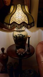 5 barokke / brocante lampenkappen groen 3 groot 2 kleiner, Ophalen, Zo goed als nieuw, Groen, Rond
