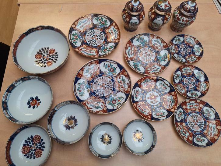 Prachtige Complete Collectie Japans Porselein - Imari/Satsum, Antiek en Kunst, Antiek | Servies compleet, Ophalen of Verzenden