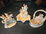 capodimonte beelden  set van 3 Engelen- en Figurenbeelden, Tuin en Terras, Tuinbeelden, Ophalen of Verzenden, Gebruikt, Kunststof