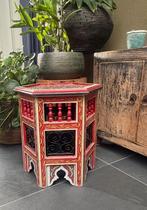 Marokkaans beschilderd plantentafel zuil pilaar arabisch, Verburgt Vintage, Gebruikt, Ophalen of Verzenden, https://verburgtvintage.nl/#contact