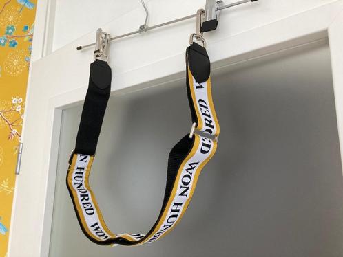 Won Hundred tas hengsel, leer met stof., Sieraden, Tassen en Uiterlijk, Tassen | Damestassen, Nieuw, Overige typen, Overige kleuren