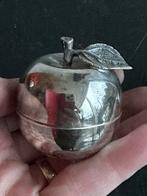 Zilver Appel deksel schaaltje pillen box, Ophalen of Verzenden, Zilver