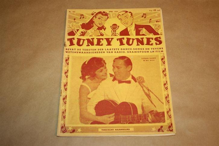 Tuney Tunes - No. 183 - 1959 - o.a. Bill Haley, Verzamelen, Tijdschriften, Kranten en Knipsels, Knipsel(s), 1940 tot 1960, Ophalen of Verzenden