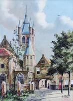 G.J. Dispo (1922-1973) - Gezicht op het Prinsenhof in Delft, Ophalen of Verzenden