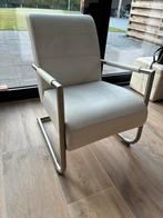 Witte leren fauteuil Henders & Hazel, Huis en Inrichting, Stoelen, Ophalen, Wit, Leer, Zo goed als nieuw