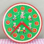 Vintage Simplex houten speelgoed puzzel klok muizen muisjes, Ophalen of Verzenden, Gebruikt, Overige typen