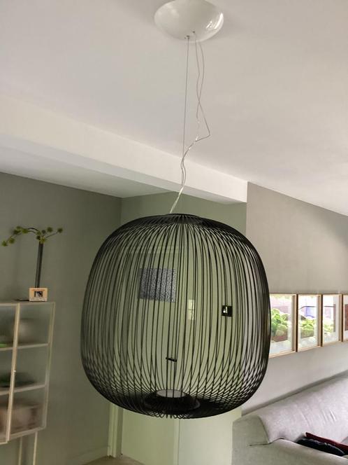 Foscarini spokes 2 large zwart, Huis en Inrichting, Lampen | Hanglampen, Zo goed als nieuw, 50 tot 75 cm, Metaal, Ophalen of Verzenden