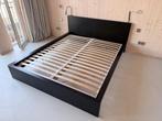 Bed Ikea Malm 160x200 cm bruinzwart, Ophalen, Gebruikt, Zwart, Tweepersoons
