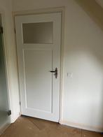 Massieve opdekdeur met glas, Ophalen, Gebruikt, 80 tot 100 cm, Binnendeur