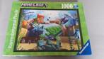 Minecraft puzzel, 1000 stukjes., Ophalen of Verzenden, Meer dan 50 stukjes, Zo goed als nieuw, 6 jaar of ouder