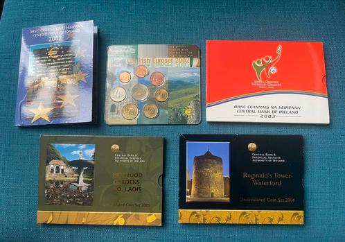5-tal euromunten bu-sets uit Ierland 2002-2005, Postzegels en Munten, Munten | Europa | Euromunten, Setje, Overige waardes, Ierland