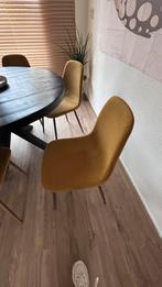 Okergele stoelen 6x, Huis en Inrichting, Stoelen, Ophalen, Gebruikt, Overige kleuren, Okergeel
