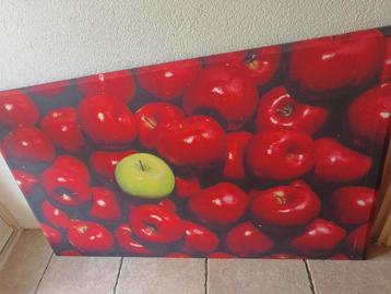 Artela 180x90 schilderij canvas doek rode appels en groene beschikbaar voor biedingen