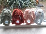 4 x Rammelaar konijn Rabbit Richie merk Happy Horse groen, Kinderen en Baby's, Speelgoed | Knuffels en Pluche, Ophalen of Verzenden