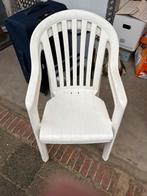 4 tuinstoelen + stoffen dekjes, Tuin en Terras, Tuinstoelen, Ophalen of Verzenden, Gebruikt, Kunststof