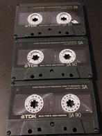3X TDK SA90 CASSETTEBANDJES, 2 t/m 25 bandjes, Overige genres, Ophalen of Verzenden, Zo goed als nieuw