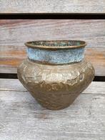 Vintage Messing of koperen bloempot., Antiek en Kunst, Antiek | Koper en Brons, Ophalen