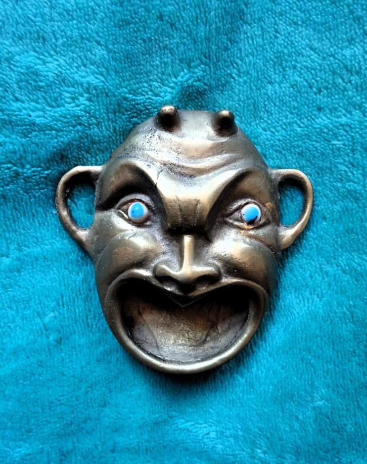 Messing Art Deco Duivel/Sater (as)bakje, Antiek en Kunst, Antiek | Koper en Brons, Koper, Verzenden