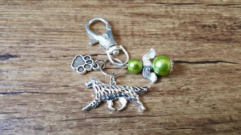 Sleutelhanger Flat coated retriever met beschermengeltje, Dieren en Toebehoren, Honden-accessoires, Nieuw, Verzenden