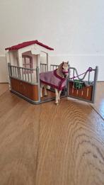 Schleich paard met box, Ophalen of Verzenden, Zo goed als nieuw