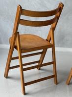Klapstoelen 2x vintage retro klapstoel prijs p/stuk, Gebruikt, Twee, Bruin, Ophalen of Verzenden