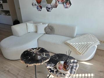Wehkamp Arles NOUS Living hoekbank bouclé teddy bank beige beschikbaar voor biedingen