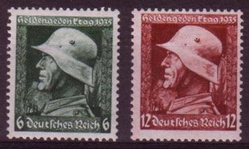 Duitse Zegels uit 1935 "Heldengedenktag" (DR 569-570) beschikbaar voor biedingen
