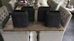 4 stuks still vazen brocante. Antraciet Zwart., Binnen, Zo goed als nieuw, Minder dan 40 cm, Overige vormen