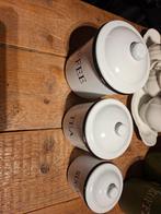 Emaille koffie thee suiker bussen, Ophalen of Verzenden, Overige materialen, Overige stijlen, Overige typen