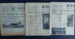 3 krantenbladen crash KLM DC-2 “Lijster” uit 1936 (K1073), Ophalen of Verzenden, Gebruikt, Boek of Tijdschrift