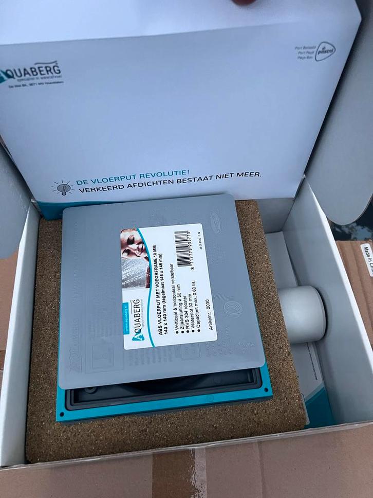 Aquaberg Vloerput met Voegframe - Nieuw in doos!, Doe-het-zelf en Verbouw, Sanitair, Nieuw, Overige typen, Rvs, Ophalen of Verzenden