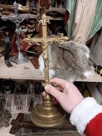 Bronzen Kruisbeeld met voet, Ophalen of Verzenden, Brons