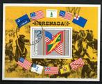 Grenada 1975 Amerikaanse revolutie gebruikt, Postzegels en Munten, Postzegels | Amerika, Verzenden, Gestempeld, Noord-Amerika