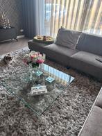 Van Beek Abel glazen Salontafel 90x90x29, Huis en Inrichting, Ophalen, 100 tot 150 cm, Vierkant, 50 tot 100 cm