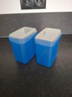 2 kleine opbergbakjes, Ophalen of Verzenden, Gebruikt, Blauw, Bak of Kom