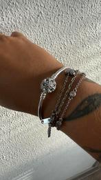 Pandora moments sparkling snowflake bangle 17CM, Ophalen of Verzenden, Nieuw, Zilver