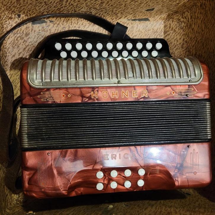 Hohner Erica Trekzak - Diatonische Accordeon, Muziek en Instrumenten, Accordeons, Gebruikt, Knopaccordeon, Overige formaten, Hohner