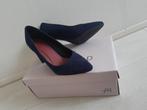 Anna Field imitatiesuede pump donkerblauw maat 38, Ophalen, Zo goed als nieuw, Blauw