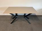 Rechthoekige eettafel HPL beige 140x80, Huis en Inrichting, Tafels | Eettafels, 100 tot 150 cm, Zo goed als nieuw, Rechthoekig