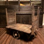 Industriele vintage fabriekskar transportkar trolley, Ophalen, Gebruikt