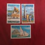 Mauritius 3 pzs fishery resources, Verzenden, Overige landen, Gestempeld