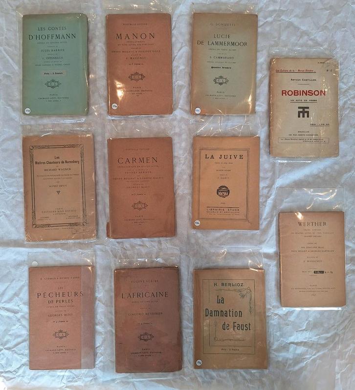 11 Antieke Franse Opera Libretto's (eind 1800 - begin 1900), Antiek en Kunst, Antiek | Boeken en Bijbels, Ophalen of Verzenden