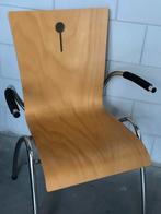 Houten Stapelstoelen met Armleuning - 15 Stuks, Ophalen, Gebruikt, Bruin, Vijf, Zes of meer stoelen