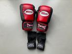 Twins Special bokshandschoenen rood/zwart leer 14oz, Overige, Zo goed als nieuw, Vechtsportschoenen, Ophalen