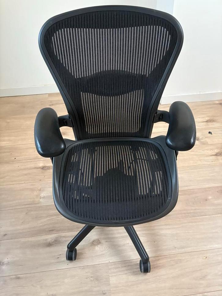 Herman Miller Aeron Bureaustoel - Ergonomisch, Huis en Inrichting, Bureaustoelen, Gebruikt, Bureaustoel, Zwart, Ergonomisch, Ophalen