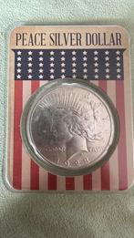 1923 Peace Silver Dollar BU - w/Map Card |..., Verzenden, Noord-Amerika