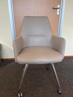 11 beige stoelen op wielen, Huis en Inrichting, Stoelen, Ophalen, Gebruikt, Overige kleuren, Leer